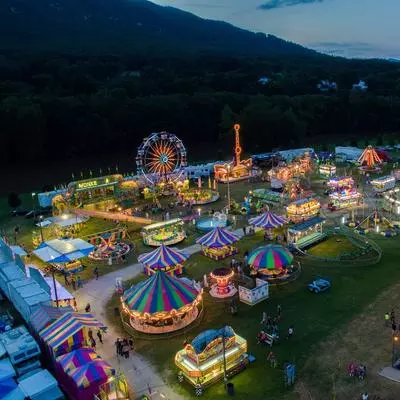 Picture of the Buchanan Carnival from sky
